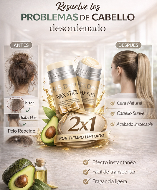 Cabello Perfecto en Segundos – Wax Stick 2x1